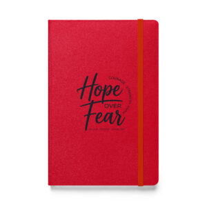 hope over fear | hardcover journal | motivational notebook | mental health diary | inspirational writing journal | mindfulness gift