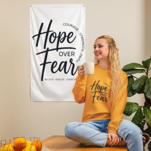 hope over fear | crew neck sweatshirt | motivational pullover | mental health awareness shirt | inspirational gift