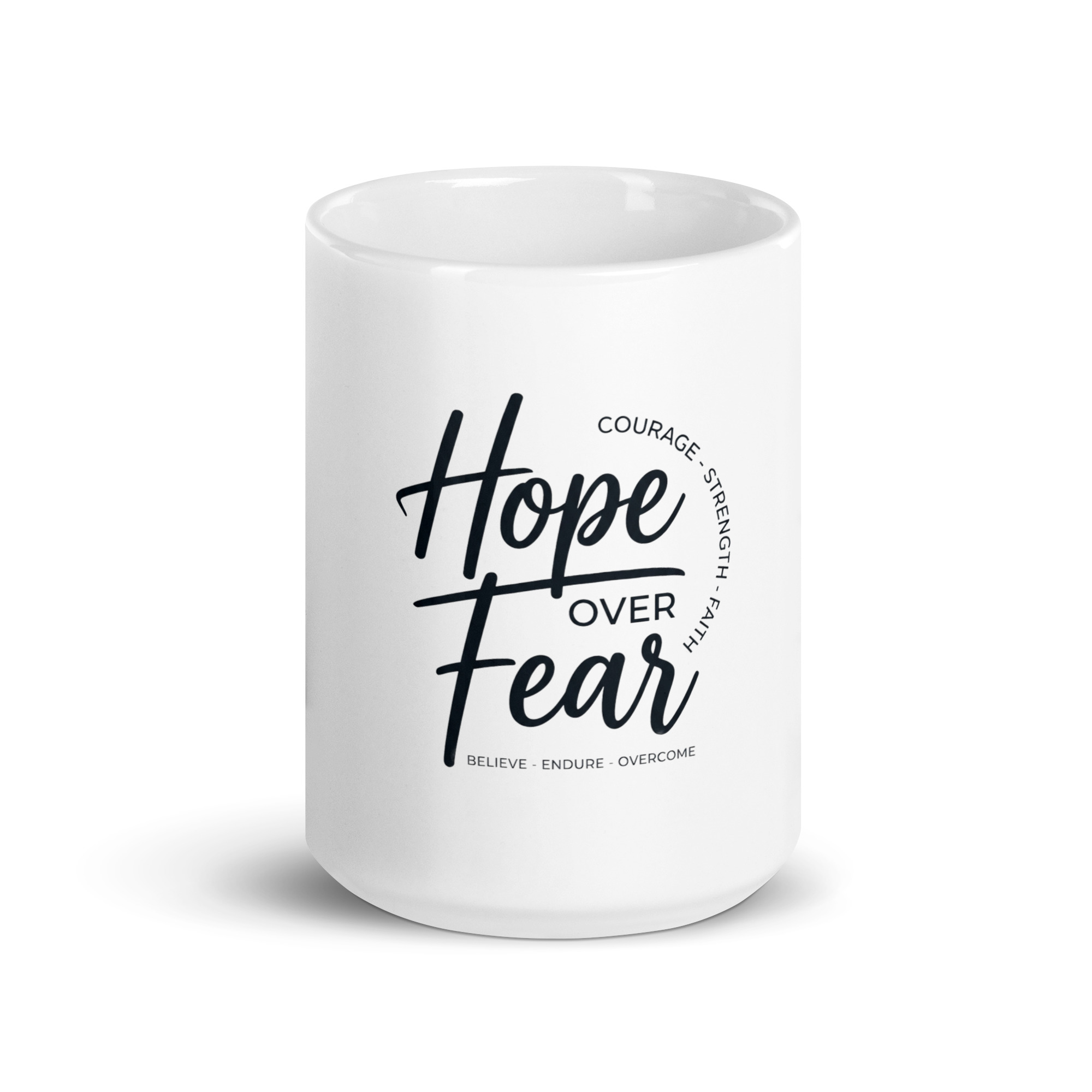 hope over fear | white glossy mug | motivational coffee mug | mental health gift | inspirational cup hope over fear | white glossy mug | motivational coffee mug | mental health gift | inspirational cup